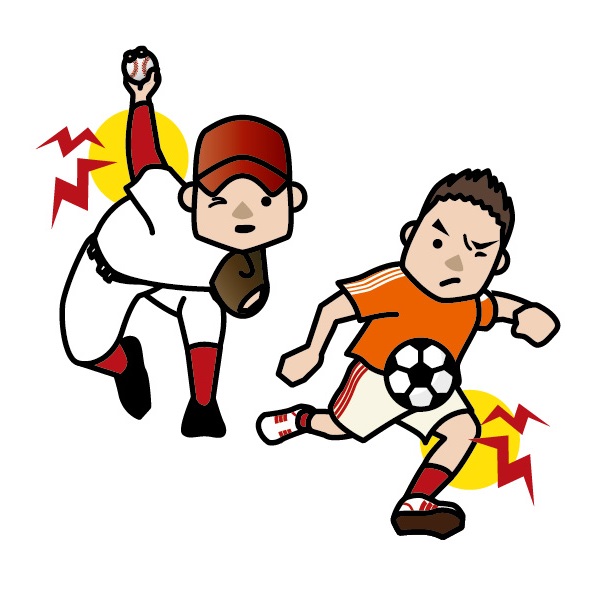 スポーツする少年のイラスト
