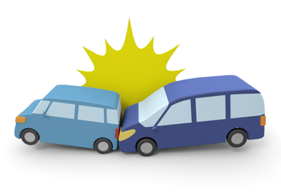 衝突する車のイラスト2